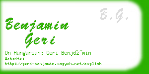 benjamin geri business card